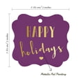 thumbnail image 7 of Inkdotpot Happy Holiday Bottle Tag Real Gold Foil Favor Bracket Shape Hang Tags Pack Of 50, 7 of 7