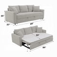 thumbnail image 5 of Conan Sleeper Sofa- Full Fold Out Bed- 2 Pillows- Gray Boucle- 89 Inch, 5 of 6