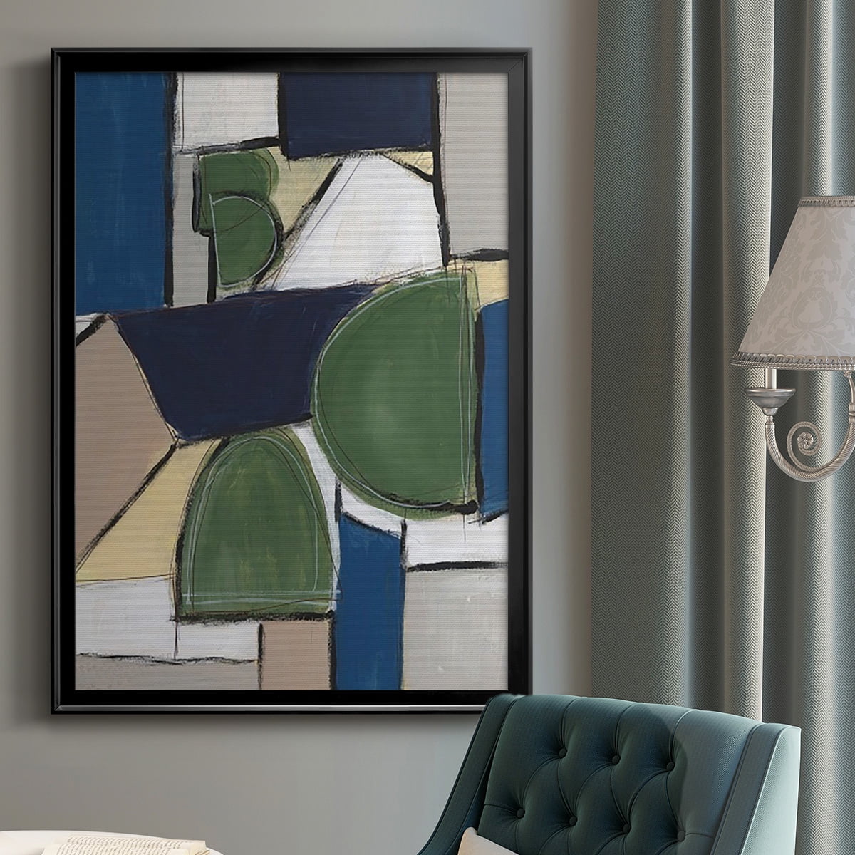 Spatial Mix II Premium Framed Print, in Gold, Black, or Silver - Ready to Hang