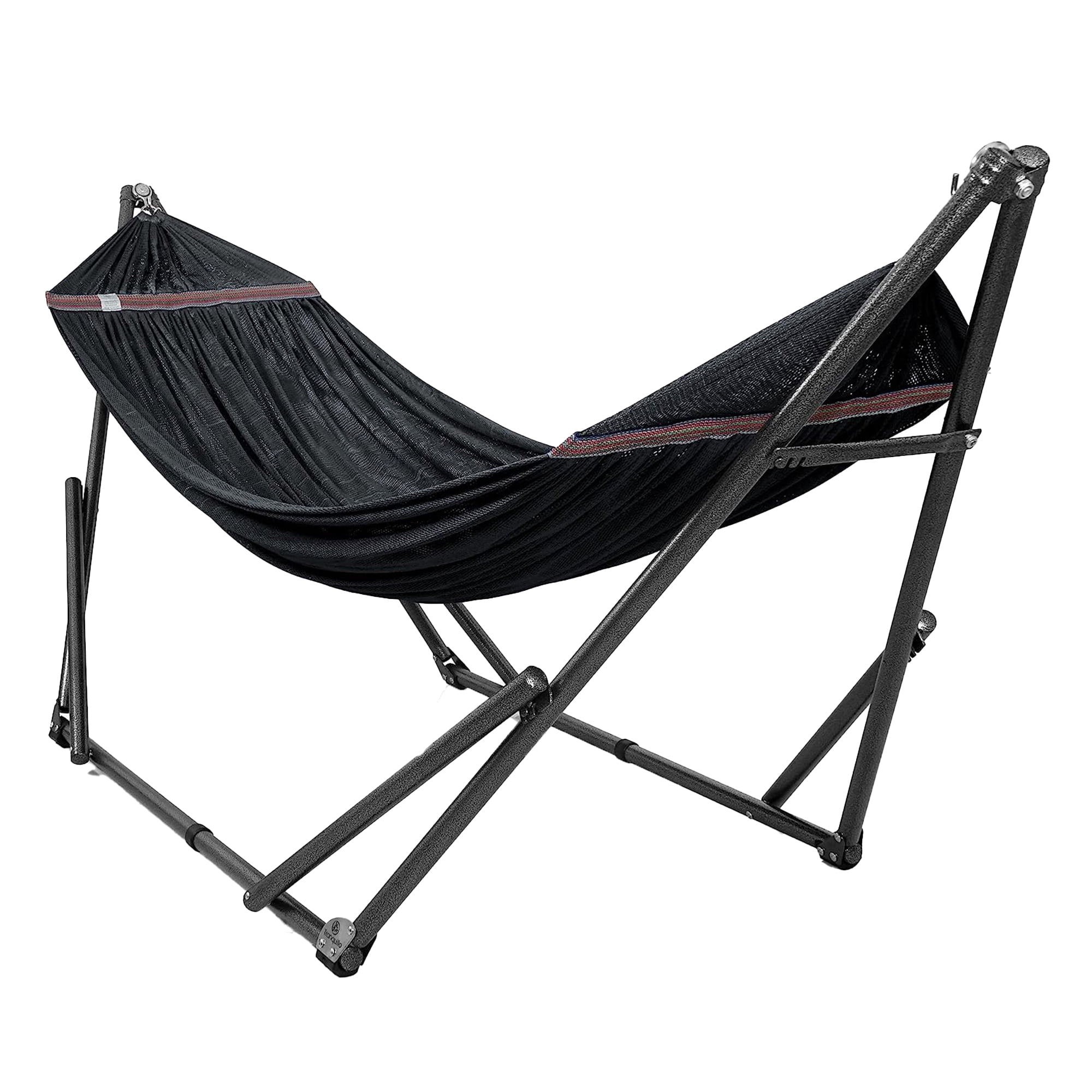Tranquillo Universal 106.5" Double Hammock w/ Adjustable Stand & Bag, Black