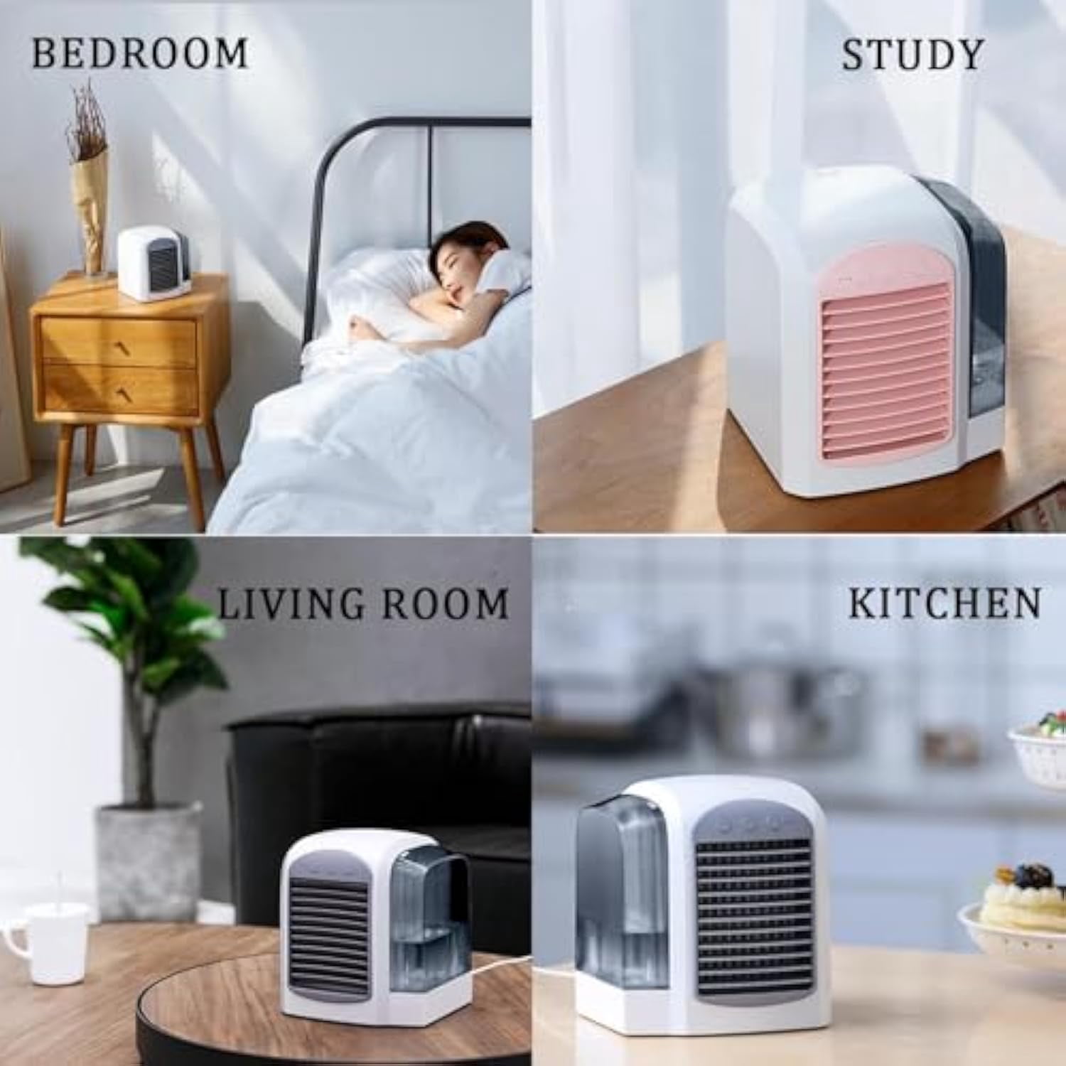 Breeze Box Ac, Breeze Box Air Conditioner, Breeze Box Portable AC, Cooling Portable Air Conditioner, Three Modes, 380ml Large Water Tank (Gray)