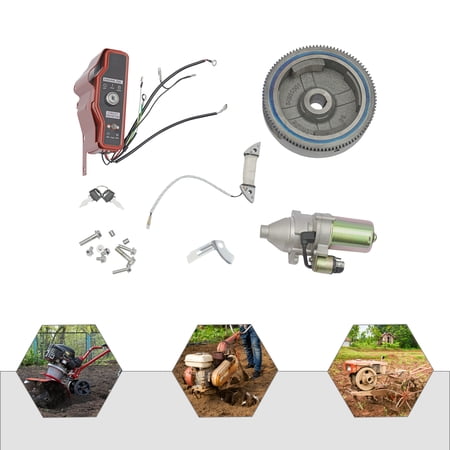 FETCOI Electric Start Kit Flywheel Starter Motor Ignition For Honda GX340 11HP&390 13HP