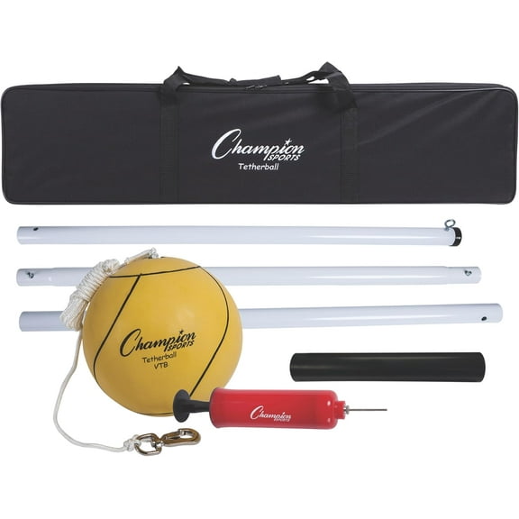 Champion Sports Tournament Tetherball Set: Classic Backyard Lawn Beach and Pool Party Game