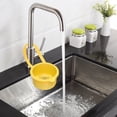 thumbnail image 5 of Sink Strainer Basket, Multifunction Hanging Sink Colander Drain Basket, Upgrade Quick Draining Kitchen Tool with Bottom Release for Mess-Free Hands-Free Cleanup, 4 × 2.5 Inch,Yellow, 5 of 8