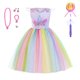 thumbnail image 1 of Vestido de tutú de princesa para niñas, vestido de fiesta de lentejuelas de arcoíris Pastel, vestido de fiesta de cumpleaños zhangyuxiang unisex, 1 of 2