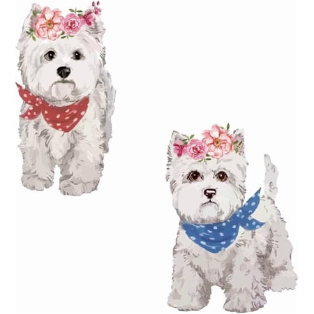 Cute Dog Wall Decals Cartoon Dogs Stickers Cute Puppy Pet Nursery Kids Room Playroom Decor Animal Home Decorations Bedroom Art Gifts for Dog Lovers Mixed Color