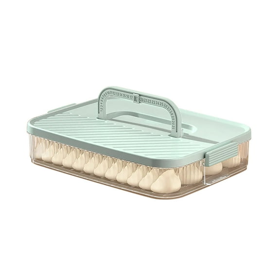 Cookie Container, Dumpling Box, Stackable Snack Container with Lid, 4-Layer Food Storage Container, Cookie Storage Containers, Dessert Carrier Sealed Storage Container for Kitchen and Freezer