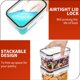 thumbnail image 3 of Paquete de 24 recipientes herméticos para almacenar alimentos con tapas para organizar y almacenar la despensa de la cocina, juego de botes de plástico para cereales, pastas, harina y azúcar, juego, 3 of 6