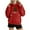 Red, variant on SwiftWear Women's Festive Christmas Print Hoodie Cozy Fleece Lined Pullover with Large Pocket, Oversized Holiday Hooded Sweatshirt Black