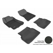 3D MAXpider 2002-2007 Fits Subaru Impreza 1st Row 2nd Row Kagu Carbon Fiber Embossed Pattern Black Floor Mat L1SB01001509