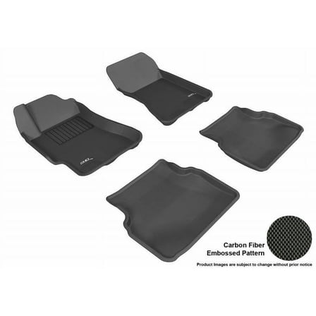 3D MAXpider 2002-2007 Fits Subaru Impreza 1st Row 2nd Row Kagu Carbon Fiber Embossed Pattern Black Floor Mat L1SB01001509