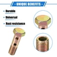 thumbnail image 3 of Unique Bargains 1 Set Car Double Banjo Bolt M12x1.5 Length 45mm Metric Thread Turbo Brake Line Fitting Adapter W/ Washer, 3 of 7