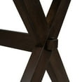 thumbnail image 5 of Farmhouse Dining Table with Solid Wood X-Shaped Legs, 250lbs Weight Capacity, 45.5" L x 29.6" W x 30.1" H (Brown), 5 of 7