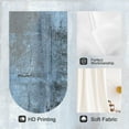 thumbnail image 2 of Abstract Blue Kitchen Window Curtains 27.5 x 39 Inch Small Short Mini Cafe Rod Pocket Dark Navy Gray Grey Watercolor Living Bedroom Room Home Treatment Set of 2 Curtain Panels Drapes Tiers, 2 of 6