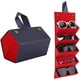 thumbnail image 1 of Estuche para gafas con compartimentos, estuche para guardar gafas de sol, estuche plegable, organizador portátil para gafas para hombres y mujeres (negro y rojo), 1 of 2