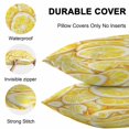 thumbnail image 6 of Outdoor Waterproof Pillow Covers Pack of 2, Summer Watercolor Yellow Lemon Slice Decorative Throw Pillowcases Cushion Covers for Garden Patio Tent Sofa Couch, 16x16 inch, 6 of 8