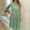 Mint Green, variant on TIANZEN Women's Flowy Casual Dress With Print Tie Waist Midi Length For Daily Work Spring Summer Fall Comfortable Pocket Long Dress for Women Womens Polyester Dresses Comfortable Dress