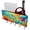 Multicolor 1, variant on PhooArto Key Holder for Wall Decorative with 5 Key Hooks, Retro Rooster Sunflower Floral Holders Wall Mount Organizer with Mail Key Rack, Self Adhesive
