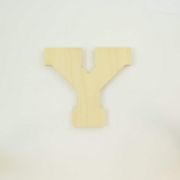 Package of 1, 16 Inch X 3/4" Thickness Baltic Birch Wood Letter Y in The Collegiate Font, Thick for Art & Craft Project, Made in USA