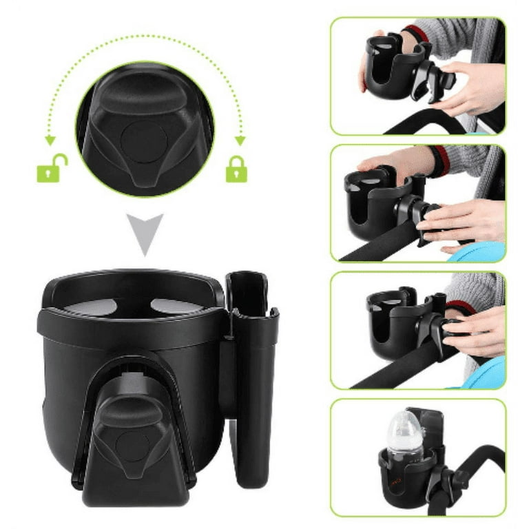 Stroller Cup Holder with Phone Holder Bike Cup Holder Cup Holder for Uppababy Stroller 2 in 1 Universal Cup Phone Holder for Stroller Bike