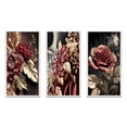 thumbnail image 2 of Designart "Glamorous Vintage Rose II" Floral Framed Wall Art Set Of 3 - Pink Traditional Frame Canvas Set For Living Room Decor, 2 of 6