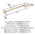 thumbnail image 6 of Amerock Faircrest 10-1/16 inch (256mm) Center-to-Center Golden Champagne Cabinet Pull, 6 of 7