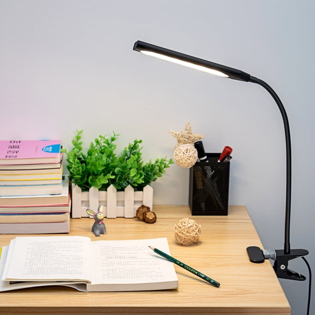Flexible LED USB clip lámpara de mesa 3 modos de lectura retro luz de noche
