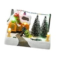 thumbnail image 2 of Christmas Village Houses with Music Light Up LED Snow Scene Resin Collectible Building for Family Xmas Celebration, 2 of 9