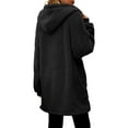 thumbnail image 5 of Open Front Cardigan for Women New Women's Fuzzy Hoodies Sport Pullover Hoodie Fall Winter Full Zip Coat Athletic Cozy Oversized Pockets Hooded Sweatshirt Fleece Hoodies Black L New, 5 of 7