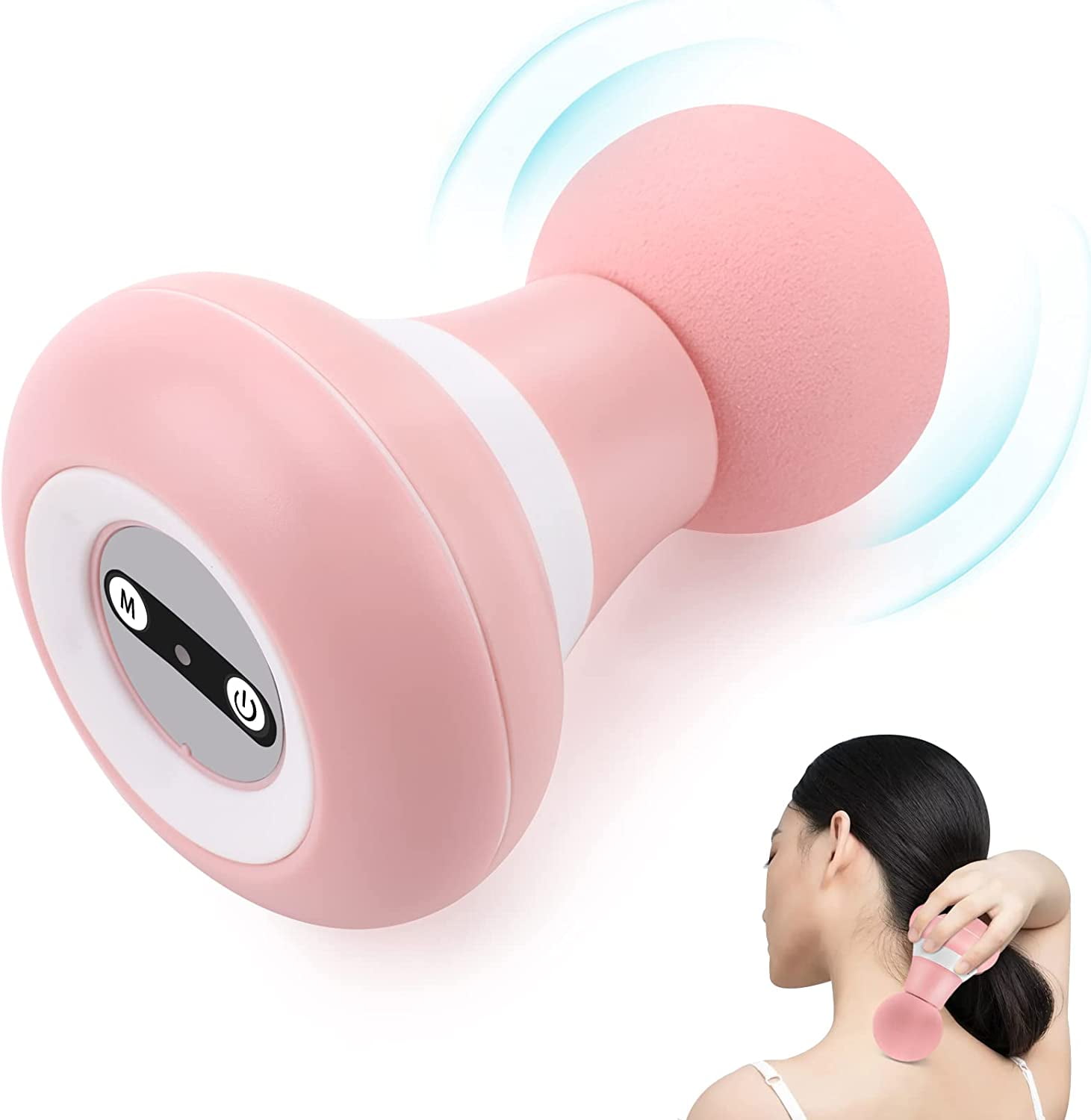 Mini Electric Handheld Massager, Back Massager Handheld, Powerful 6 Speed Vibration Modes