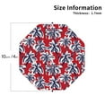 thumbnail image 2 of Pofeuu Palm Tree Pattern on Red Print Coasters for Drinks, 4Pack PU Leather Coasters, Bar Drink Coasters for Tabletop Protection, Furniture from Damage-Octagon, 2 of 6