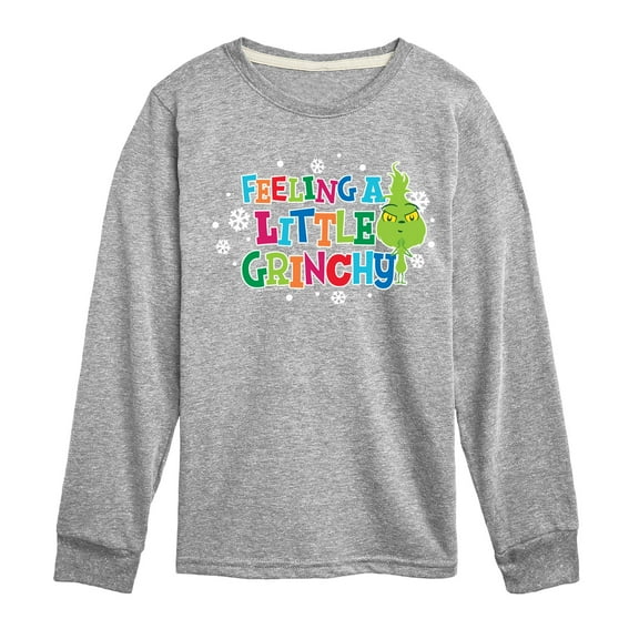 Dr. Seuss The Grinch - Little Grinch - Feeling A Little Grinchy - Toddler & Youth Long Sleeve Graphic T-Shirt