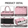thumbnail image 4 of Large Capacity Tote Bag,Pink Ribbon Pattern Handbag Fashion Luxury Tote Bag,15.7"x13"x 5.1" Inches,Laptop Compatible, 4 of 6