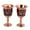 Rose Gold Red, variant on NFTIGB Vintage Metal Wine Glass Embossed Decorative Retro Goblets 2pcs Rose Gold (3.94 inches / 10 cm)