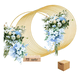 thumbnail image 1 of 15 pzs Centro De Mesa Con Forma De Aro Floral Metal Boda 30cm Belug, Dorado, 1 of 5