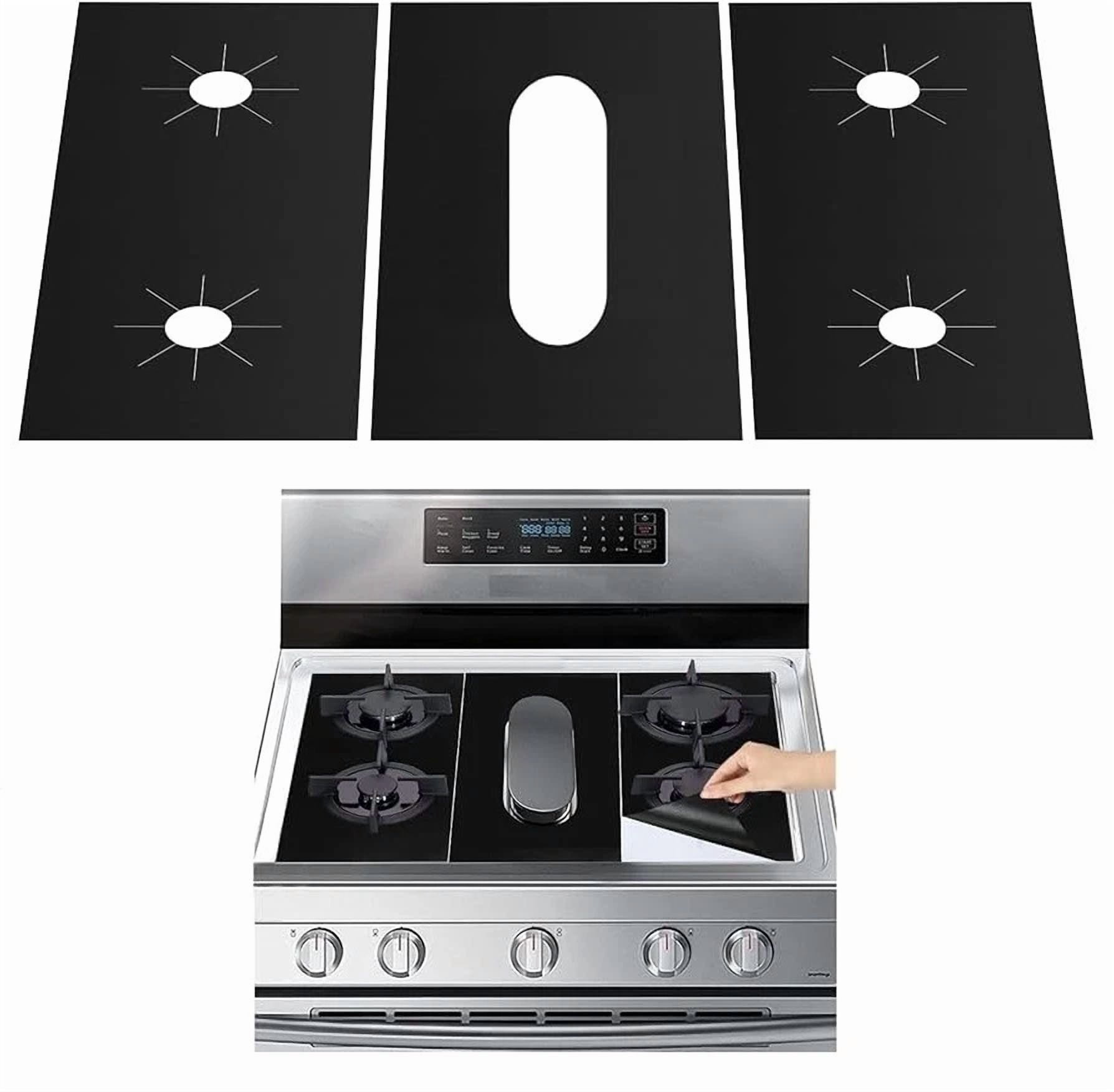 CIRCLE- 3 Pc Gas Stove Range Top Burner Cover Protector Liner Reusable Kitchen Non Stick