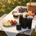 thumbnail image 5 of 50 Set 16oz Plastic Cups with Lids and Straws, Disposable Black Clear Iced Coffee Cup with Lid, Round Bottom Plastic To Go Cups for Cold Drinks Slushie Smoothie Soda Bar Party Shop Supplies, 5 of 6