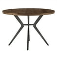 thumbnail image 4 of Weston Home Kolten Wood Finish and Iron Gray Metal Base Person Round Dining Table, 4 of 8