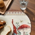 thumbnail image 4 of Round Placemats Red Gnome Mushiroom 15 inch Set of 4 Table Mats for Dining Table Leaf Plant Boho Heat Resistant Non-Slip Kitchen & Home Decorative Place Mat Set, 4 of 8