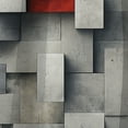 thumbnail image 3 of Designart "Concrete Wall Optical Art II" Brick Blackout Curtain Panels, 3 of 4
