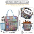thumbnail image 5 of Tribal Boho Lunch Bag – Insulated Large Lunch Box for Adults, Waterproof and Leakproof, Ethnic Aesthetic with Floral Artistic Touch, Ideal for Work or Beach, 5 of 7