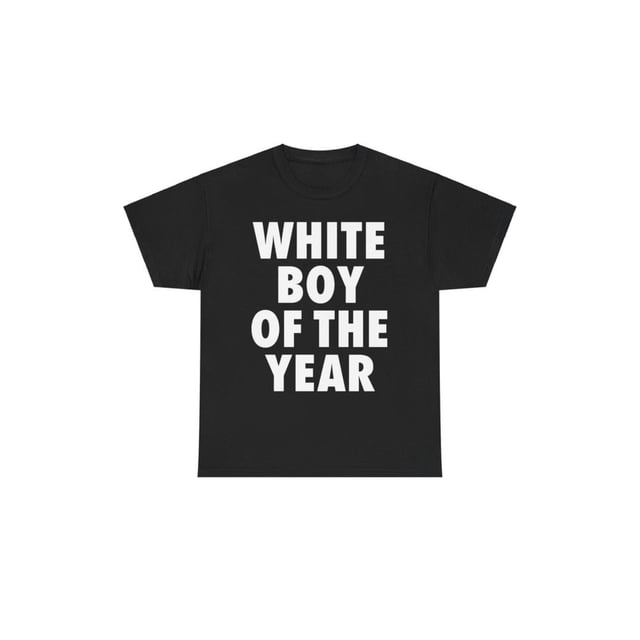 WHITE BOY OF THE YEAR SHIRT - Man Menswear Oversized Tshirt Streetwear Casual Classic Cotton Shortsleeve