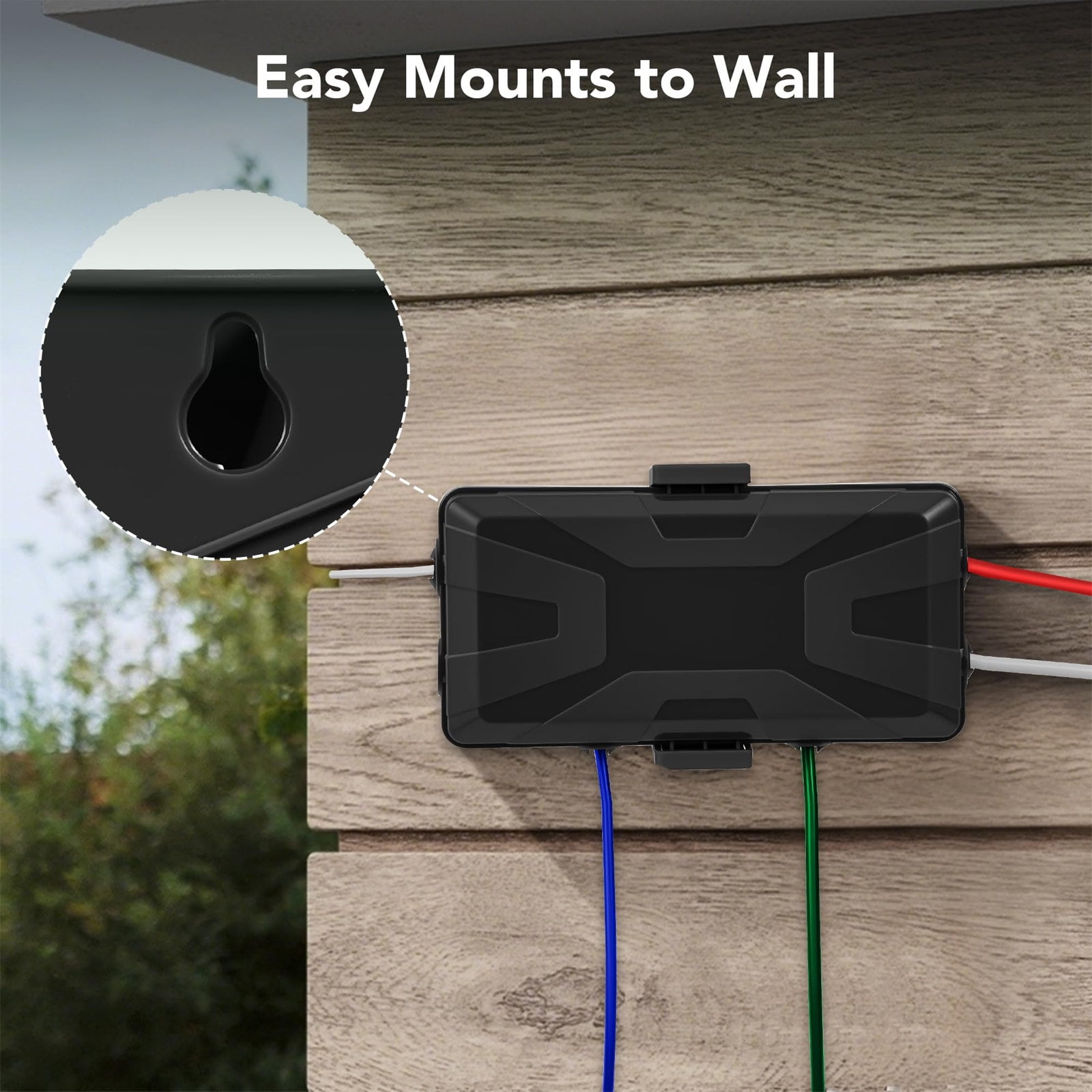 6Port Weather proof Electrical Box Junction Box Heavy Duty PP Construction Outdoor Use for Lighting Chargers Pool