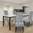 thumbnail image 2 of Stretch Chair Cover 4 Pieces Large Dining Room Chair Cover Large Size Chair Cover Removable Washable for Dining Room Hotel Kitchen Decor, 2 of 5