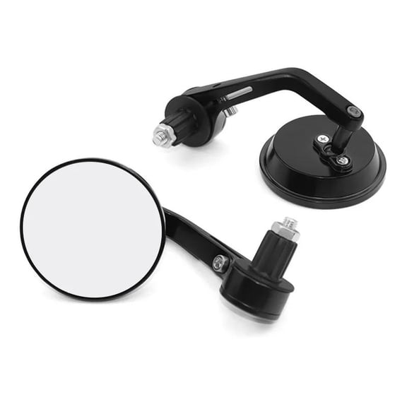 2PC Fit 7/8" Motorcycle Rearview Mirror - Aluminum Round Handlebar Reversing Mirror for All Bikes