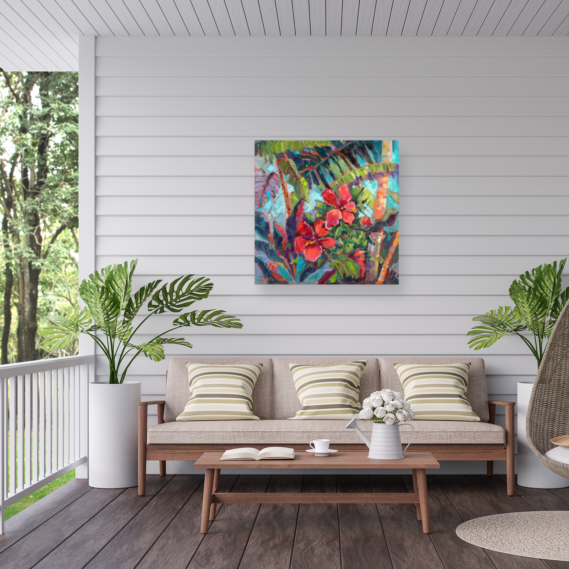 Nanette Oleson 'Splash Of The Tropics II' Outdoor Canvas 14x19
