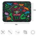 thumbnail image 3 of FREEAMG Day Of The Dead Sugar Skull Cat Flowers Absorbent Dish Drying Mat Microfiber Kitchen Countertop Table Protector Multi-Purpose Counter Rack Sink Drainer Pad 18” x 16”, 3 of 6