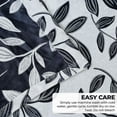 thumbnail image 3 of BNM Leaves Blackout Curtains, Set of 2, 26" x 84", White-Navy Blue, 3 of 6