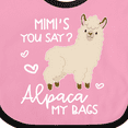 thumbnail image 4 of Inktastic Mimi's You Say Alpaca My Bags Boys or Girls Baby Bib, 4 of 4