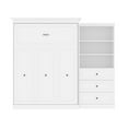 thumbnail image 5 of Atlin Designs Wood Queen Murphy Bed and Organizer with Drawers in White, 5 of 15